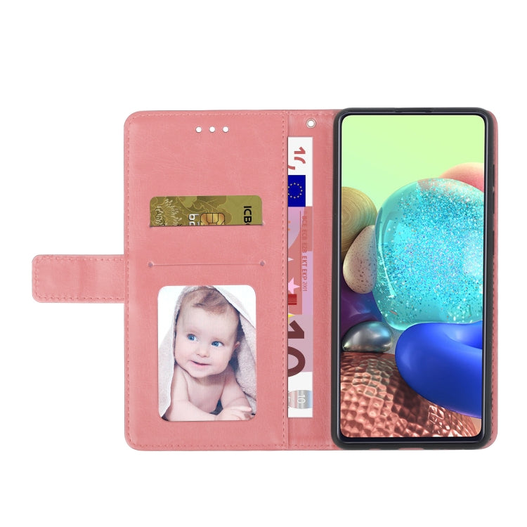 Pink flip phone case with card slot and photo window pocket