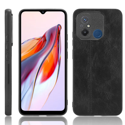 Black leather-look phone case with circular grip detail and camera cutouts