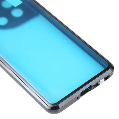 Black magnetic tempered glass phone case with metal frame for OnePlus 11, side button openings