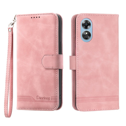 Pink leather wallet phone case with flip cover and wrist strap