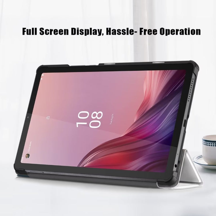 3-fold magnetic smart tablet case with folio stand, dark blue starry cat design
