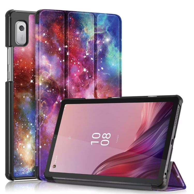 Smart tablet case with magnetic buckle, galaxy nebula print folio cover and stand