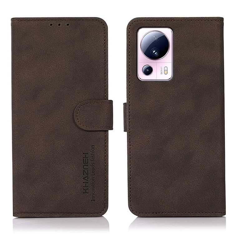 KHAZNEH Matte Texture Leather Phone Case, For Xiaomi 13 Lite / Civi 2