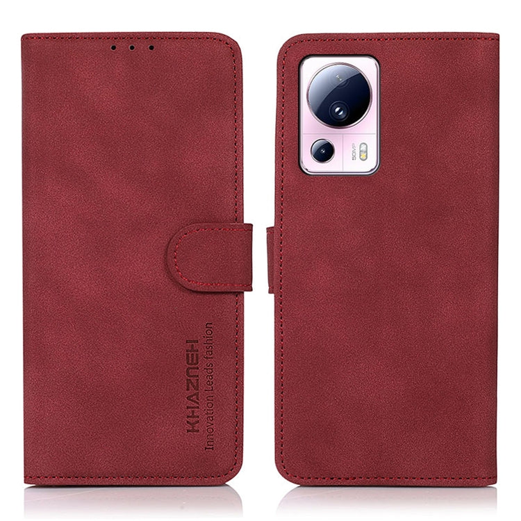 KHAZNEH Matte Texture Leather Phone Case, For Xiaomi 13 Lite / Civi 2