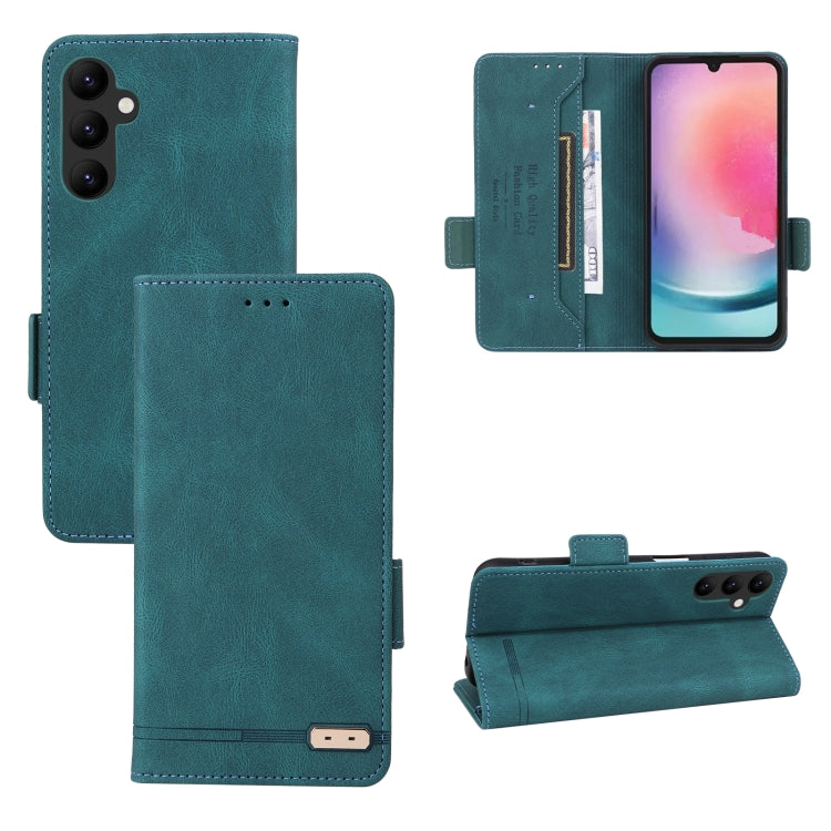 Teal flip leather phone case with magnetic clasp, card holder, and camera cutout.