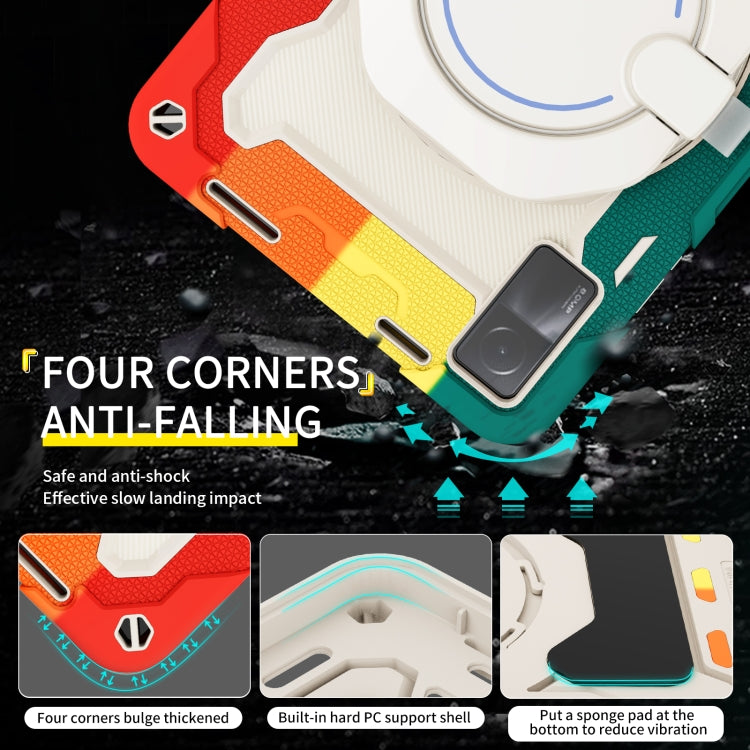 Tablet case with reinforced four-corner shock protection and accessory slot
