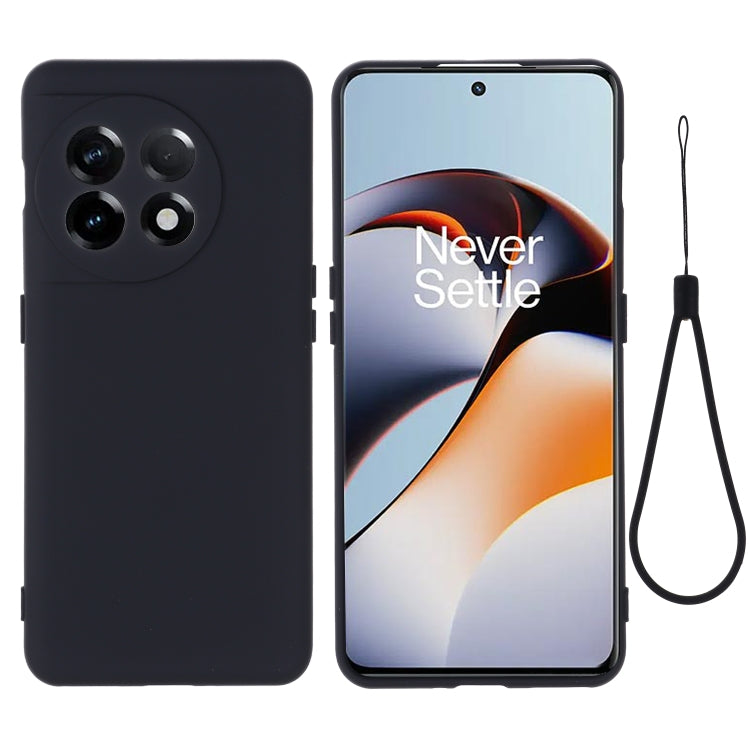 Black liquid silicone full-coverage phone case with camera cutouts