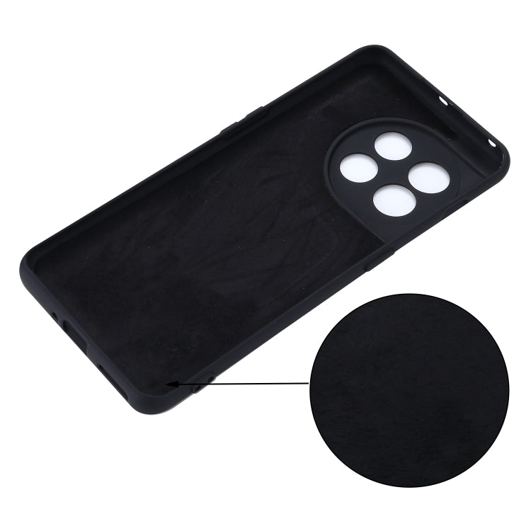 Black liquid silicone phone case with camera opening on the back