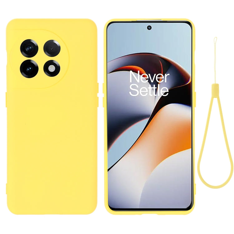 Yellow liquid silicone full-coverage phone case with camera cutouts