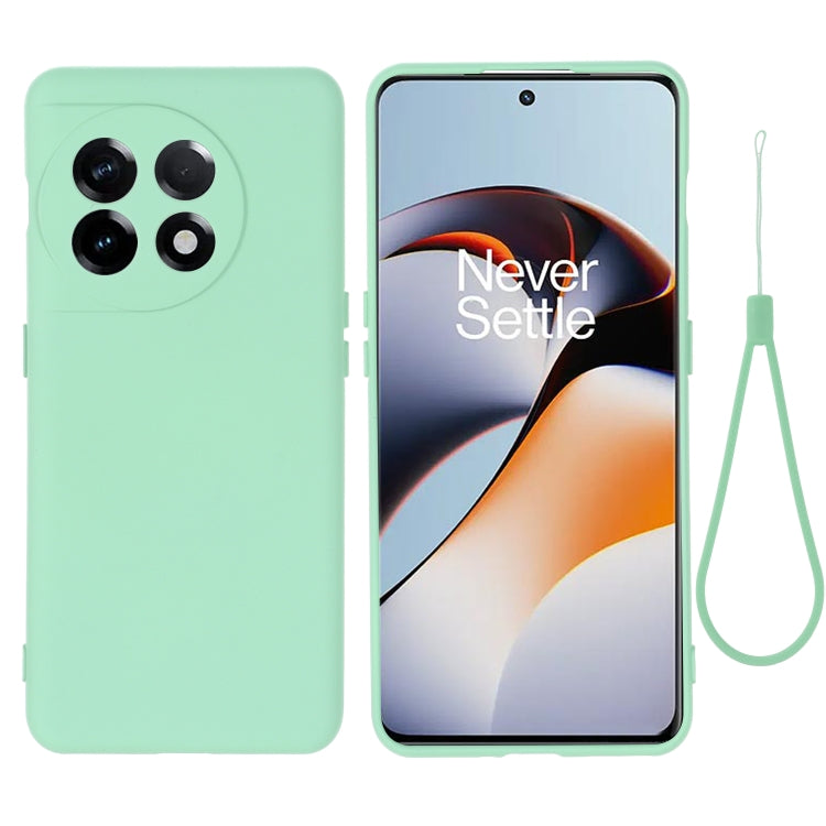 Green liquid silicone full-coverage phone case with camera cutouts