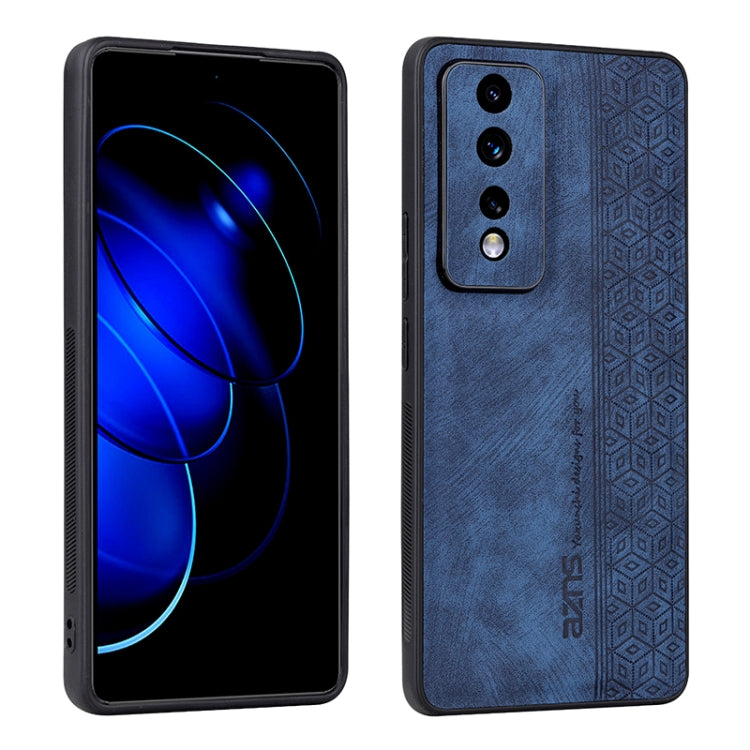 3D embossed skin-touch phone case, dark blue with geometric pattern, camera cutouts