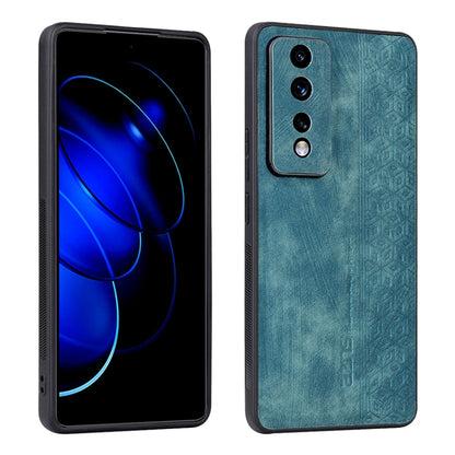 3D embossed skin-touch phone case, teal with subtle embossed pattern, camera cutout