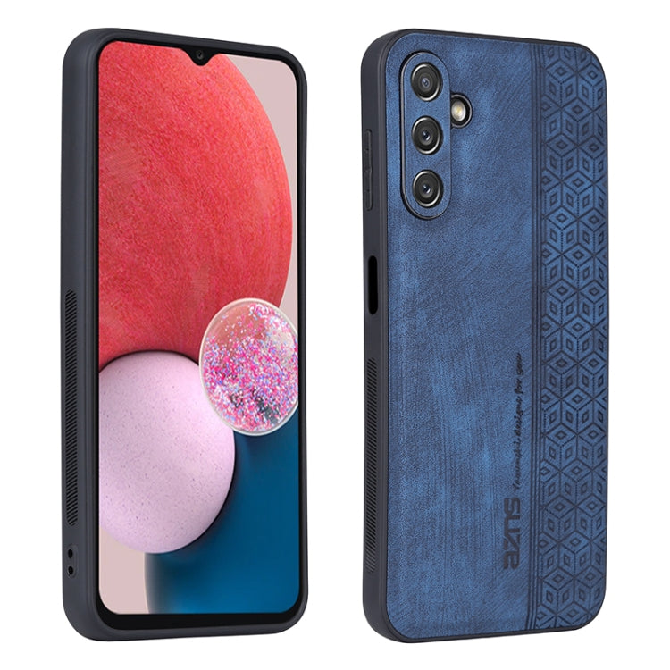 3D embossed skin-touch phone case, dark blue geometric pattern, camera cutouts