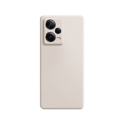 Imitation liquid silicone phone case, white with camera cutout on back.