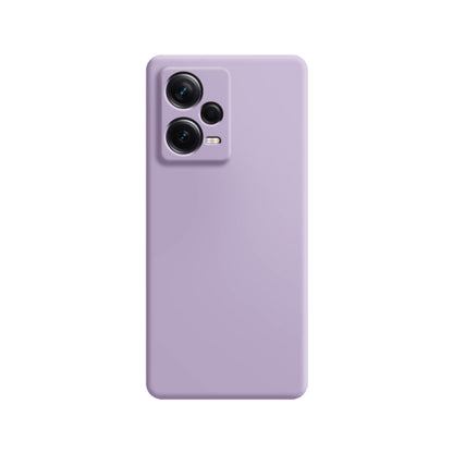 Imitation liquid silicone phone case, purple with dual camera cutouts on back.