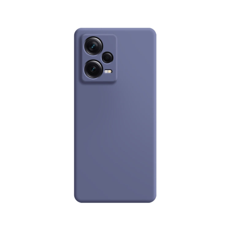 Imitation liquid silicone phone case, lavender with dual camera cutouts on back.