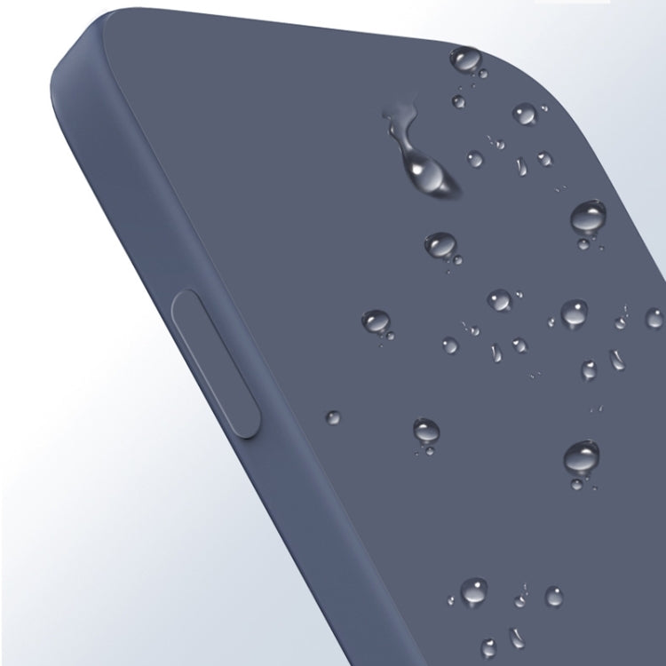 Dark blue imitation liquid silicone phone case with water droplets and side button