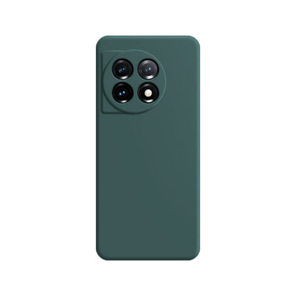 Dark green imitation liquid silicone phone case with raised camera cutout
