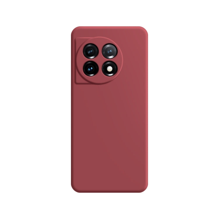 Red imitation liquid silicone phone case with raised camera cutout
