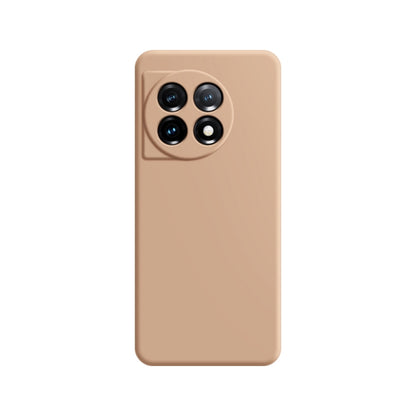 Apricot imitation liquid silicone phone case with raised camera cutout