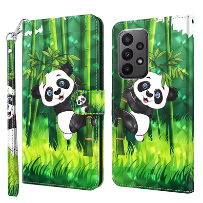 Green bamboo panda flip phone case with cartoon pandas, wrist strap