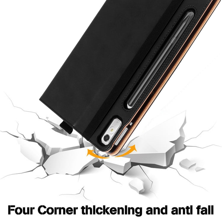 Black smart tablet case corner with raised edges and camera cutout detail