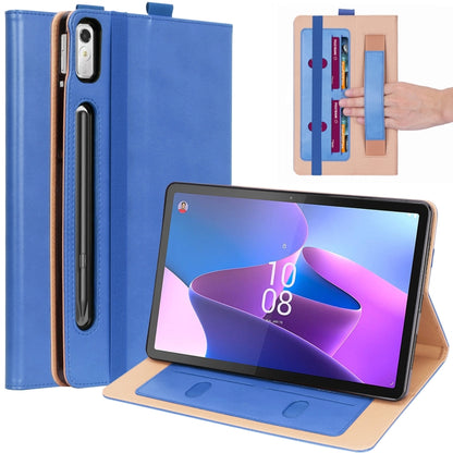 Blue folio stand smart tablet case with protective front cover and camera cutout