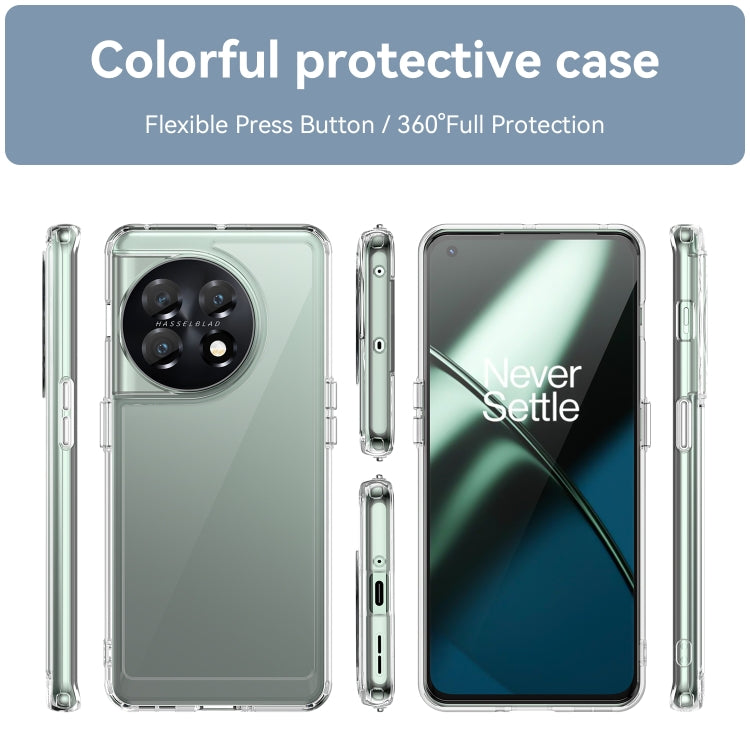Clear protective phone case set with back, front, and side button openings