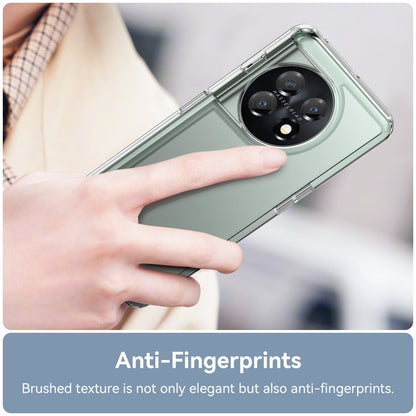 Clear protective phone case with brushed texture look and anti-fingerprint finish