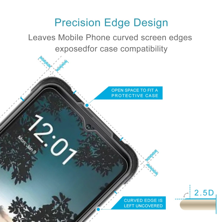 2.5D tempered glass screen protector with precise edge design for case compatibility
