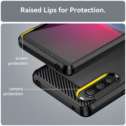 Black brushed texture TPU phone case with raised screen and camera protection edges
