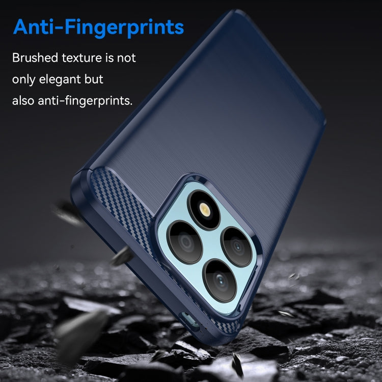 Brushed TPU phone case with anti-fingerprint look, dark blue, for Honor X8a