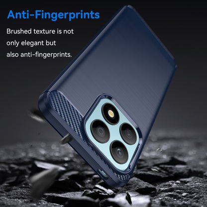 Brushed TPU phone case with anti-fingerprint look, dark blue, for Honor X8a