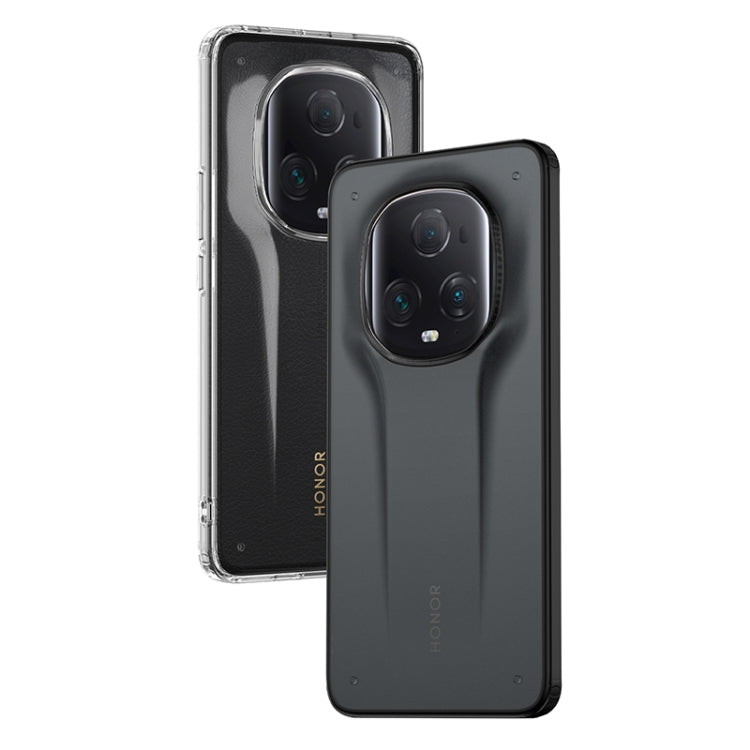 Set of clear and matte black hard phone cases with camera openings