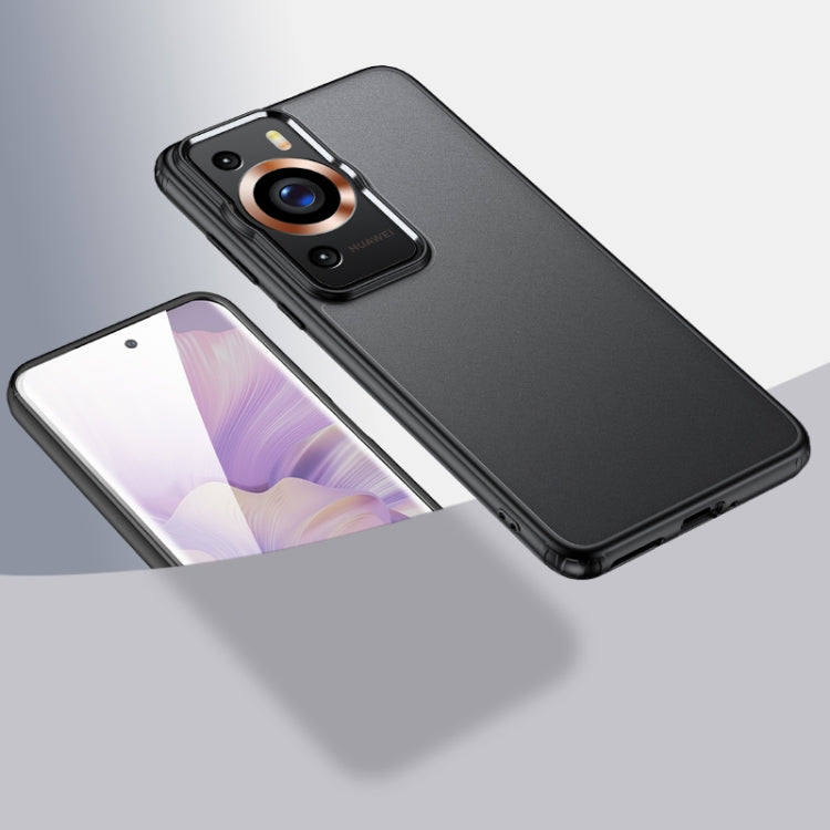 Matte black hard phone case with large camera module cutout for phone