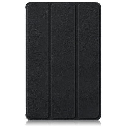 Black three-panel tablet case back with textured finish