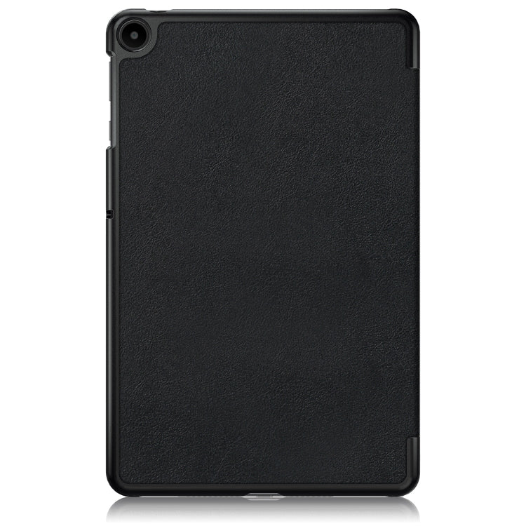 Black tablet case back cover with camera cutout and textured surface