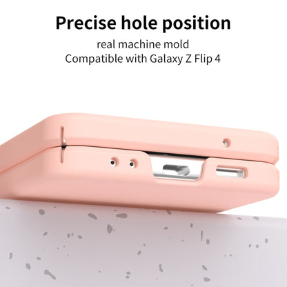 Pink flip phone case side view with access cutouts and stylus tray