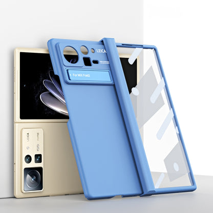 Blue folding phone case with hinge and built-in stand for Xiaomi Mix Fold 2