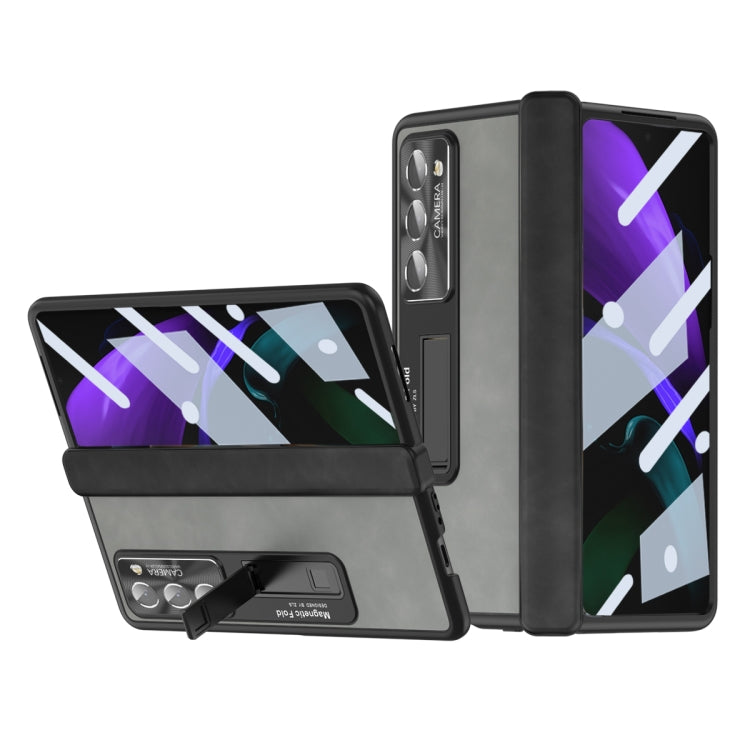 All-inclusive fold phone case with Napa texture, black
