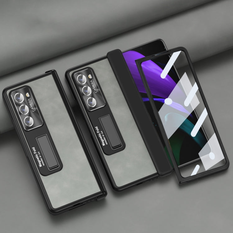 All-inclusive fold phone cases with Napa texture, dark gray and black