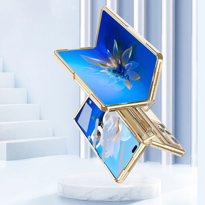 Gold folding phone case with stylus slot, open stand design for Huawei Mate X2