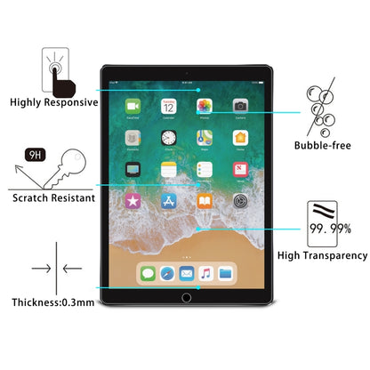 Tablet tempered glass screen protector showing scratch resistance and high clarity