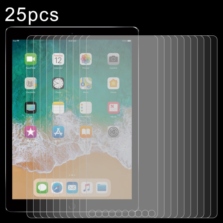 Tablet screen protector set, 25-pack tempered glass films with rounded 2.5D edges