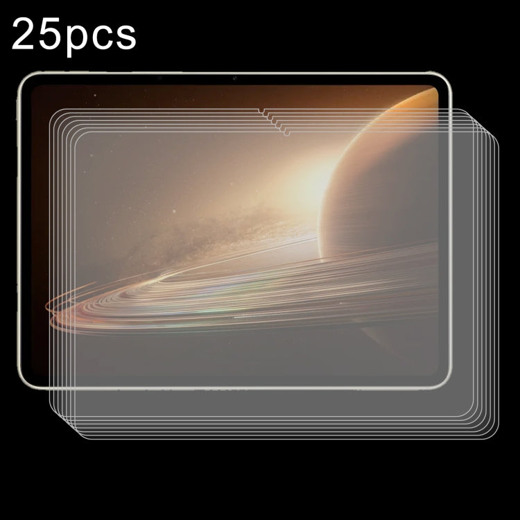 25-pack tablet tempered glass screen protector films with clear anti-scratch coverage