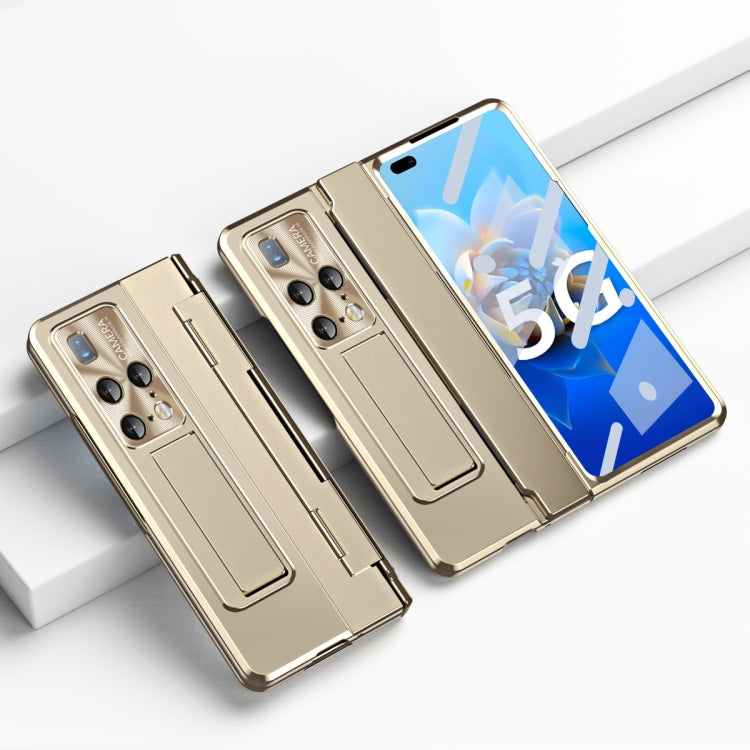 Champagne gold foldable phone case with hinge, integrated back cover for folding phones