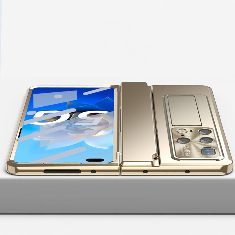 Champagne gold integrated folding phone case with hinge for foldable phones