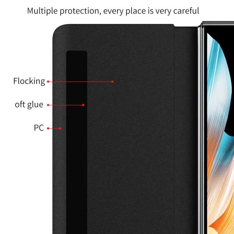Black leather phone case with slim side protection and textured finish