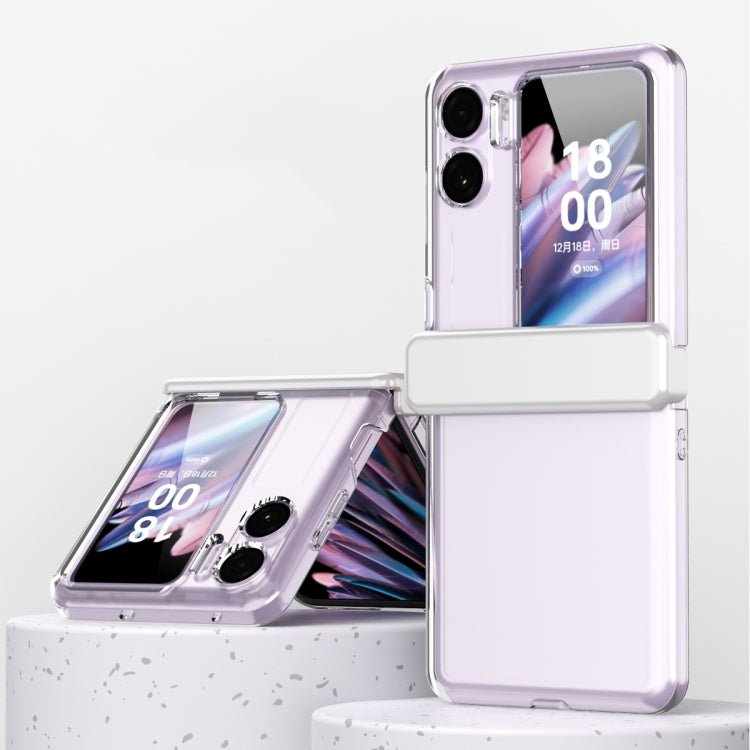 Purple three-piece magnetic hinge phone case with protective film for foldable phone