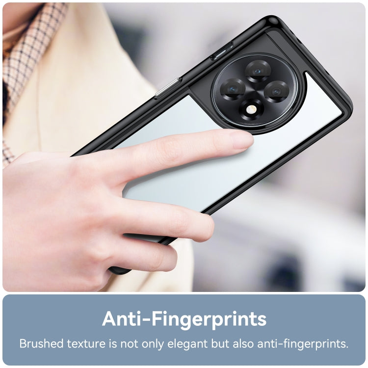 Black acrylic TPU phone case with camera cutout and textured grip finish